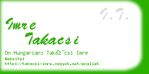 imre takacsi business card